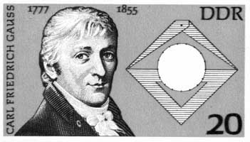 K.F.Gauss poststamp